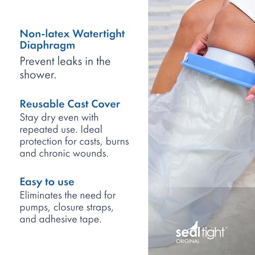 Brownmed - Seal-Tight Original Cast & Bandage Protector - Waterproof Adult Leg Cast Cover for Shower & Swimming - Foot Cover & Shower Bag - Adult Short Leg. - Image 3