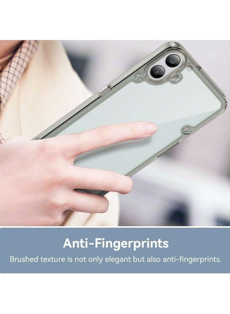 VKL Compitable with Nothing CMF Phone 1 2024 Case, Crystal Clear Slim Hybrid Hard Back and TPU Rubber Grip Rim Bumper Skin Shockproof Cover for Nothing CMF Phone 1 (Grey) - Image 4