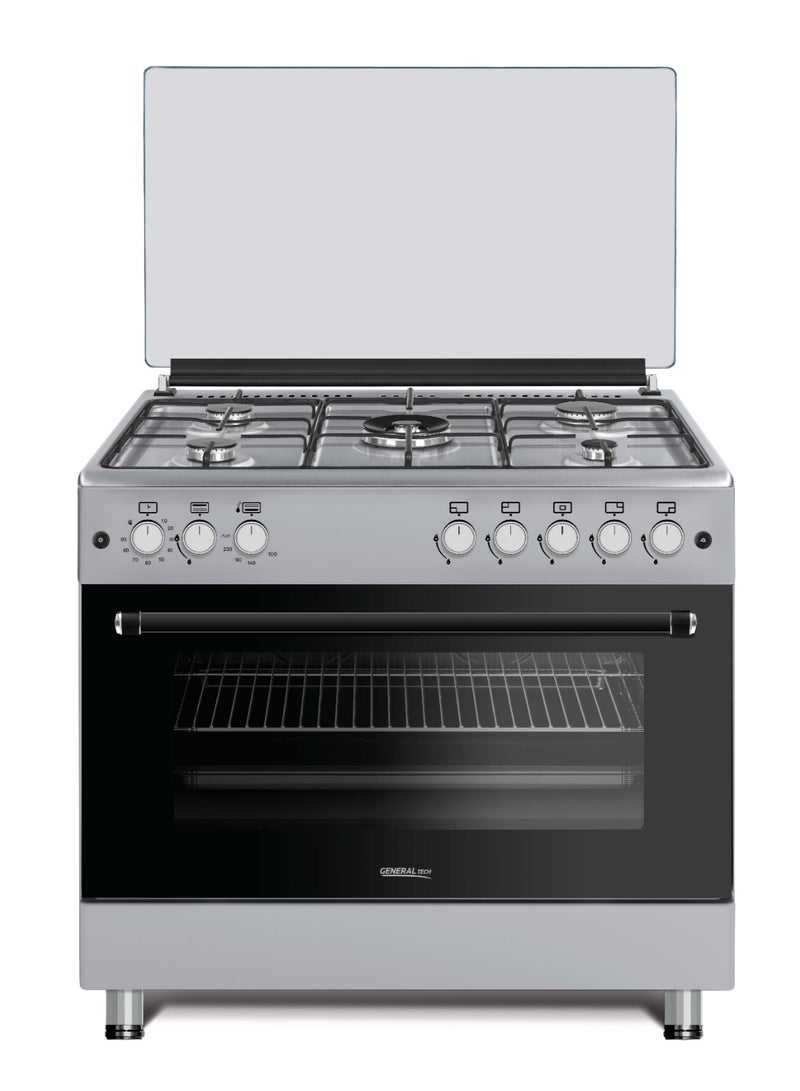 General Tech 90x60 5 Burners Cooking Range, Full Gas, Total Safety, Auto Ignition