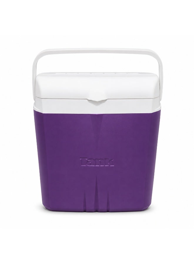 Tank Super Cool Ice Box Cooler, 23 Liters (6 Gallons) for Beach, Camping and Picnics - Dark Purple - Image 1