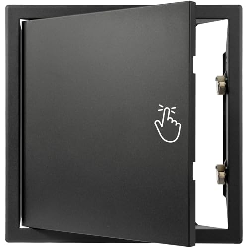Repa Market 12x12 Inch Access Panel for Drywall Anthracite Galvanized Steel Wall Hole CoverAccess Door Panel with Click FunctionHeavyDuty Service Hatch for Plumbing Electrical HVAC Access Door - Image 1