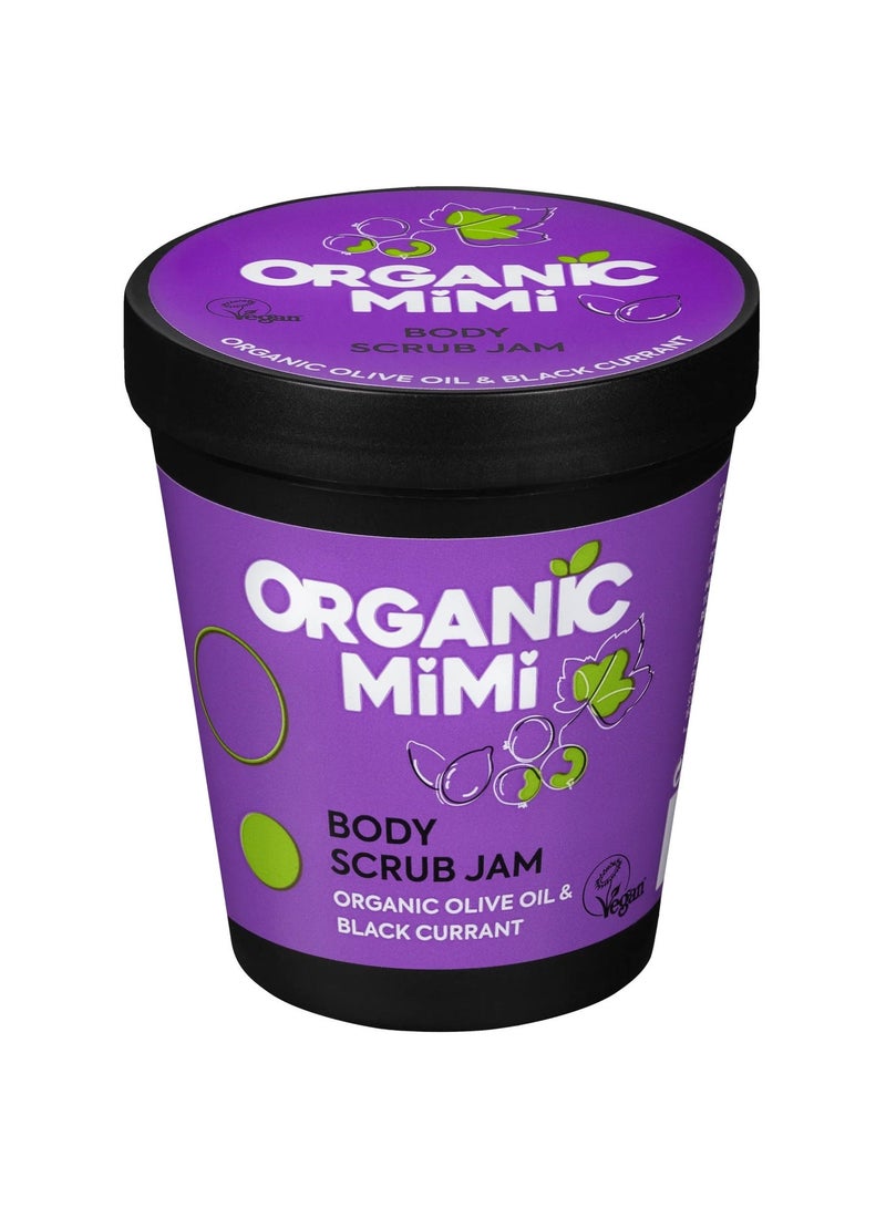 Organic Mimi Jam Olive & Black Currant Body Scrub 250g - Image 1