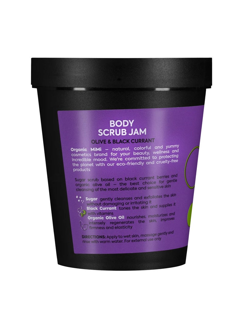 Organic Mimi Jam Olive & Black Currant Body Scrub 250g - Image 2
