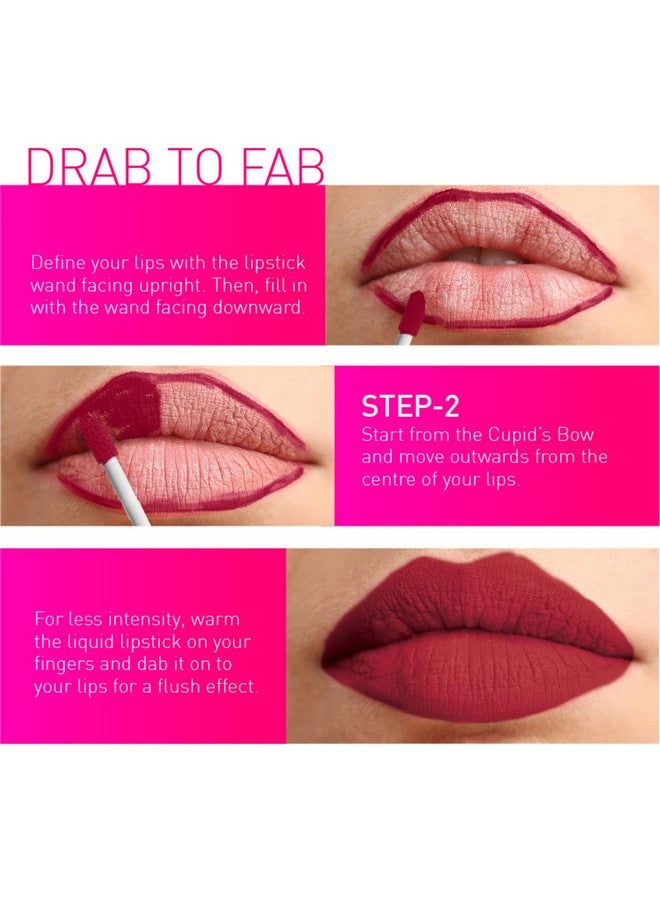 MyGlamm LIT Liquid Matte Lipstick-Dm Slide (Red)-3 ml | With Moringa Oil | 12HR Long-lasting Lipstick | Cruelty-Free Matte Lipstick - Image 3
