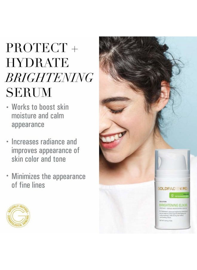 Goldfaden MD Brightening Elixir | Serum w/Vitamin C, Ferulic Acid, Vitamin B & Vitamin E | Helps Aid Against The Appearance Of Photoaging | Leaves Skin Feeling Hydrated & Looking Radiant .5 fl oz  - Image 3
