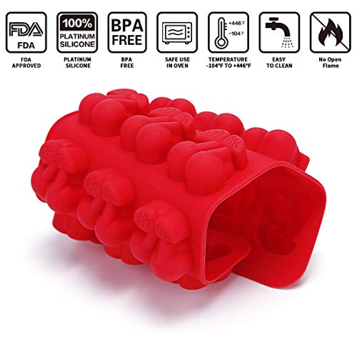 Fewo 5 Pack Hawaiian Tropical Themed Ice Cube Tray Summer Silicone Molds for Chocolate Candy Gummy Fruit Snack Fat Bomb Jello Mini Soap Crayon Melt (Cactus Pineapple Flamingo Coconut Tree Cherry) - Image 4