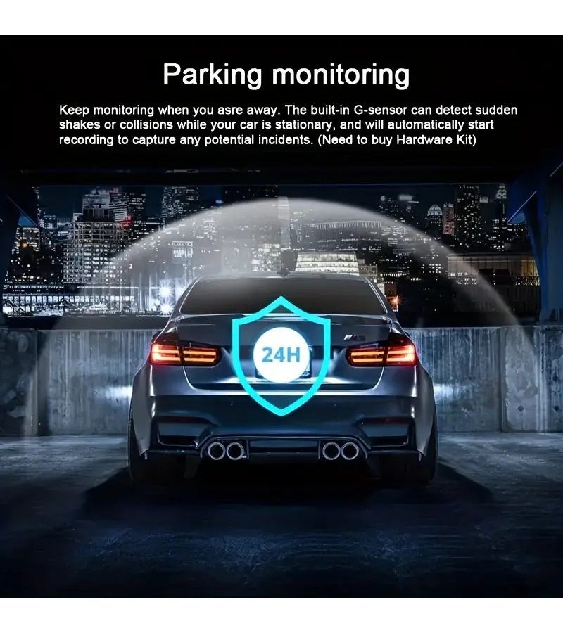 True Three Channel Front Left And Right 1080P FHD 360 Degree Omnidirectional Wide Angle Recording With 64G Memory Card Gravity Sensor Loop Recording Parking Monitoring - Image 5