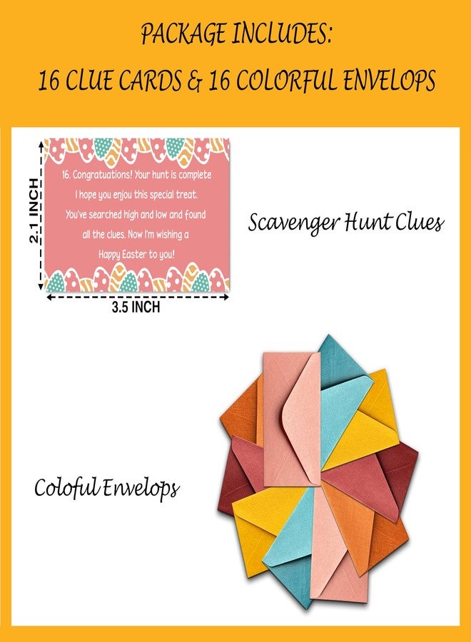 Levitatinyear Easter Treasure Hunt Clues - Easter Party Scavenger Hunt Clues - Outdoor Indoor Easter Eggs Riddles - Easter Party Games for Adults - Spring Party Activities & Decorations (16 Pack)-01 - Image 3