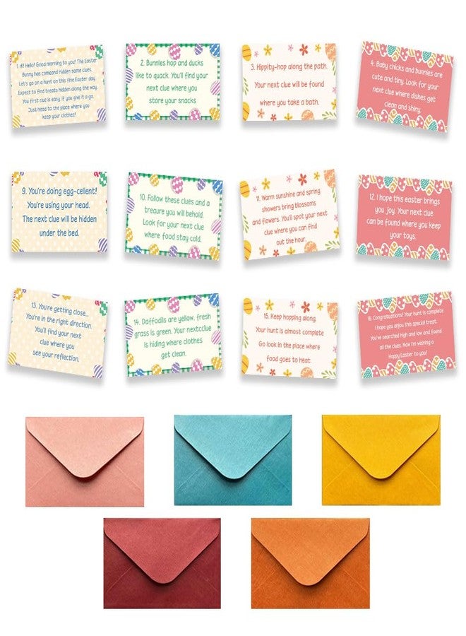 Levitatinyear Easter Treasure Hunt Clues - Easter Party Scavenger Hunt Clues - Outdoor Indoor Easter Eggs Riddles - Easter Party Games for Adults - Spring Party Activities & Decorations (16 Pack)-01 - Image 2