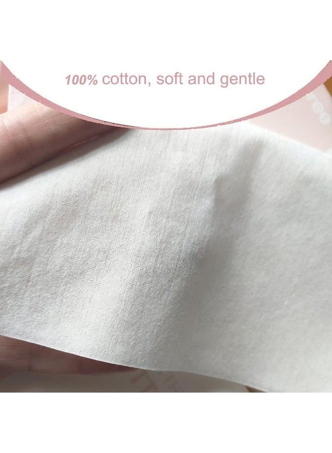 careboree Extra Thick Dry Wipe, Unscented Cotton Tissues for Sensitive Skin (Pack of 2) - Image 4