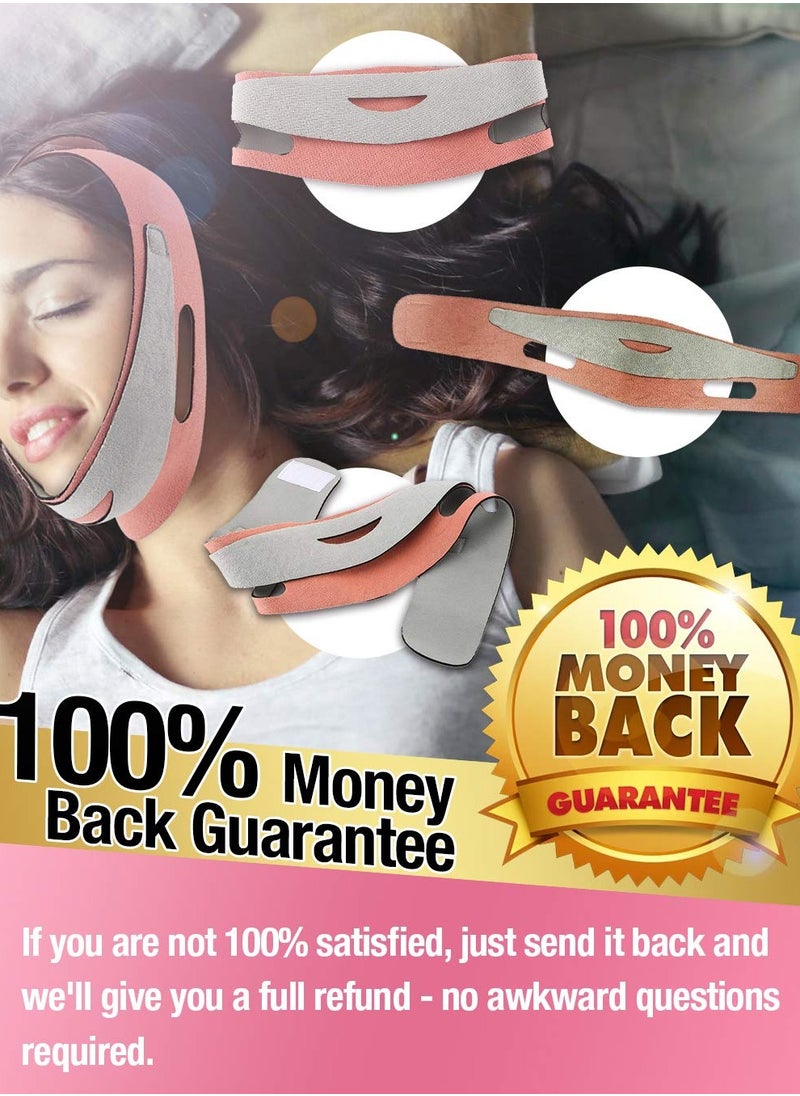 Generic - Face Slimming Strap Reusable Double Chin Reducer Strap Facial Chin Slimmer Device V Line Face Lifting Bandage for Anti Wrinkle Eliminates Sagging Anti Aging Breathable Face Shaper Band - Image 1