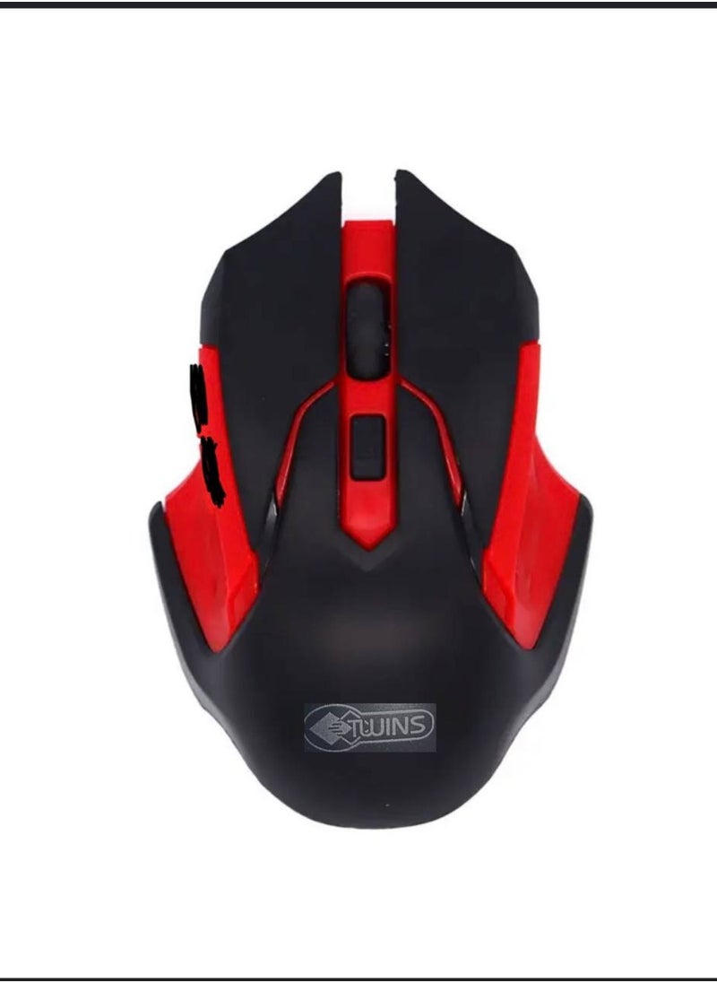 TWINS wireless gaming mouse 2.4G .  10 m distance with no delay comfortable grasp no fatigue optical 1200 DPI (multicolor)  - Image 1
