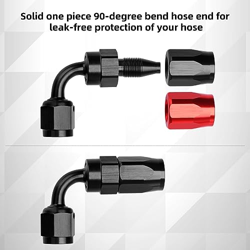 BRIFITOR 6AN 20FT Fuel Line Kit, AN6 Nylon Stainless Steel Braided CPE Fuel Line Hose Fittings Kit With 26 PCS Swivel Hose Fitting Adapter - Image 3