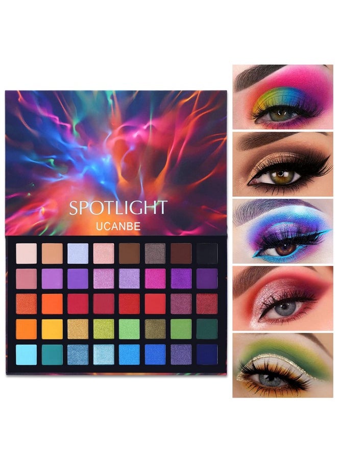 Ucanbe - Spotlight Eyeshadow Palette Professional 40 Color Eye Shadow Matte Shimmer Makeup Pallet Highly Pigmented Colorful Powder Long Lasting Waterproof Eye Shadow - Image 1