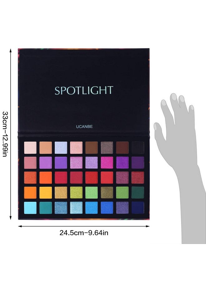 Ucanbe - Spotlight Eyeshadow Palette Professional 40 Color Eye Shadow Matte Shimmer Makeup Pallet Highly Pigmented Colorful Powder Long Lasting Waterproof Eye Shadow - Image 1