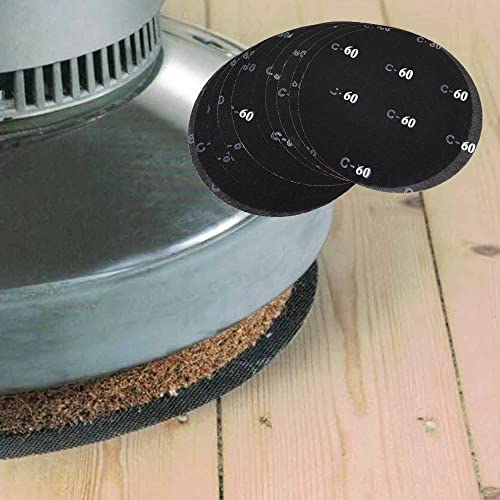 HUAALIUCHE 17" Sanding Screen Discs - Mesh Floor Sanding Screen - Black Silicon Carbide - for Wood Floors (10 Pack, 60 Grit) - Image 4
