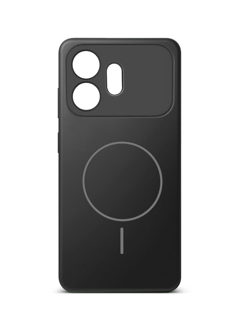 Wtech Honor 600 5G 2026 Premium Liquid Silicone Compatible With Thin Magsafe Ring Case Cover (MCMPMN) - Black - Image 4