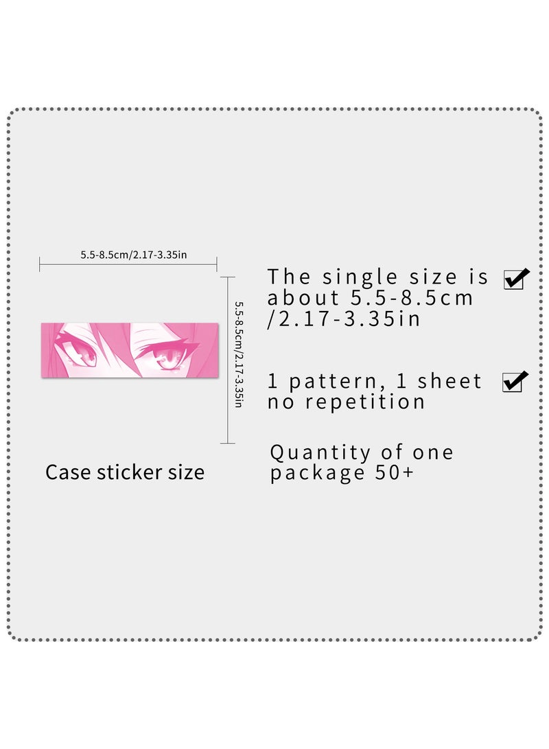EHOME 50 piece Anime eyes Stickers, Laptop Ledger, Water Cup, Ipad Phone Case Decoration, Waterproof Sticker  - Image 3