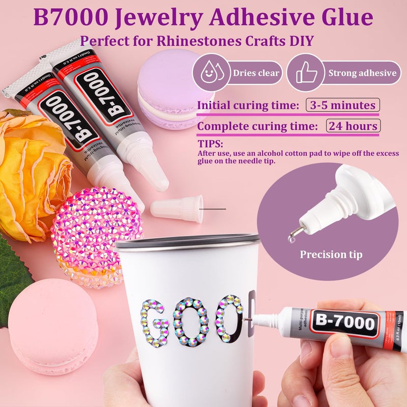 TINKRSTUFF 2 Boxes Jelly Rhinestones for Bedazzling, 30600Pcs 3mm & 5mm Multicolor Flatback Resin Gems for Crafting, Bedazzler Kit with Tweezer for DIY Crafts Book Fabric Decor Nail Art - Image 5