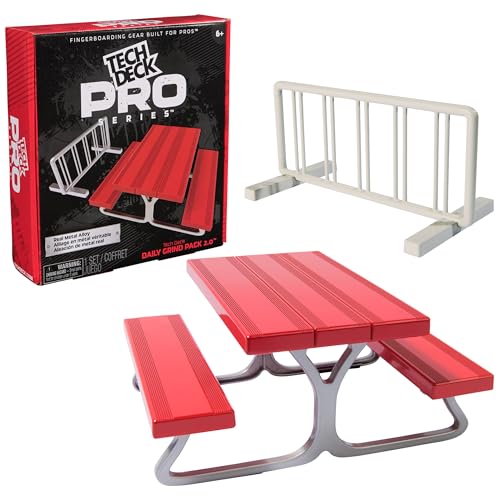 TECH DECK, Pro Series Daily Grind Pack 2.0 with Picnic Table and Bike Rack; Kids Toys for Boys Ages 6 and up (Mini Fingerboard Sold Separately) - Image 1