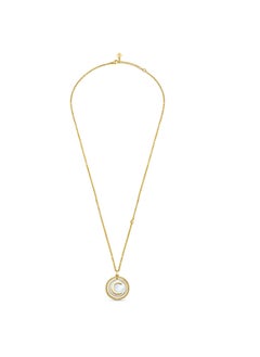 CERRUTI 1881 Circulo Pendant Gold-Plated Design with Mother of Pearl & Crystals  - Image 1
