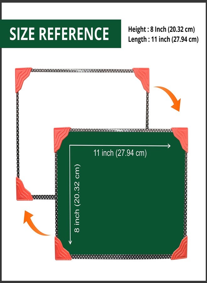 YAJNAS Non Magnetic 8 inch x11 inch Double Sided White Board and Chalk Board Both Side Writing Boards, One Side White Surface and Reverse Side Green Surface (8x11 Inches (Pack of 1) - Image 2