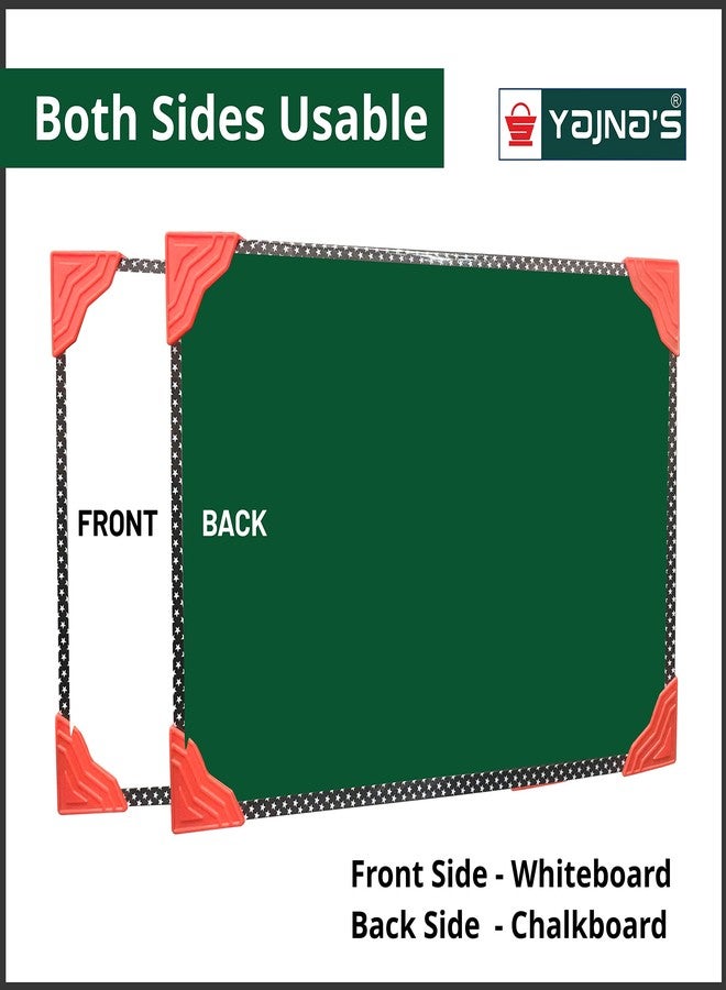 YAJNAS Non Magnetic 8 inch x11 inch Double Sided White Board and Chalk Board Both Side Writing Boards, One Side White Surface and Reverse Side Green Surface (8x11 Inches (Pack of 1) - Image 3