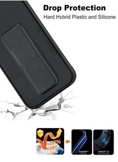 Wtech Hand Grip Foldable Magnetic Kickstand Wrist Strap Finger Grip With Built-In Iron Case Cover For Huawei Pura 70 Pro / Pura 70 Pro+ / Pura 70 Pro Plus 5G 2024 Black  - Image 5