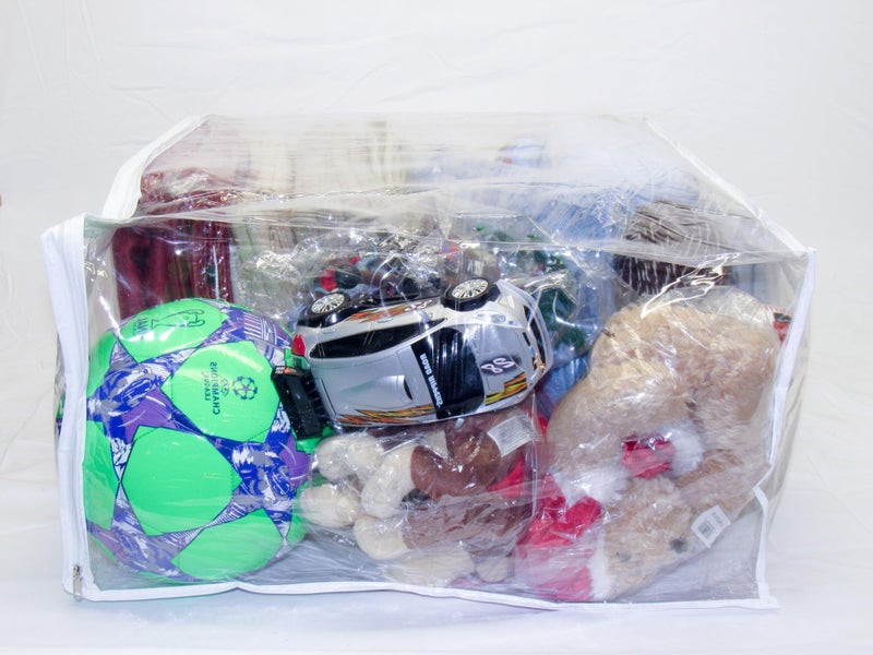 FBA Set of 5 Clear Vinyl Zippered Storage Bags 24x20x11 Inch - Image 2