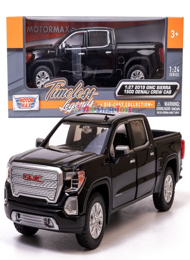 MOTORMAX Motor Max 79362BK 1/27 Scale Gmc Sierra 1500 Denali Crew Diecast Model Toy Car (2019, Black) - Image 1