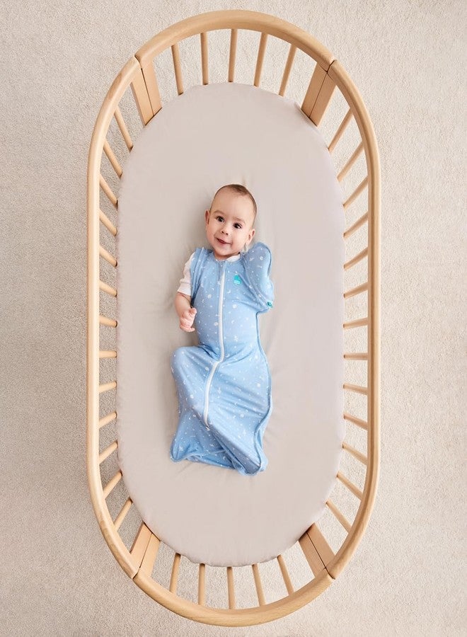 Love to Dream Swaddle UP Transition Bag, Luxuriously Silky Soft Viscose from Bamboo, Baby Sleep Sack, Patented Zip-Off Wings, Snug Fit Helps Calm Startle Reflex, 1.0TOG, 19-24lbs, Blue - Image 3