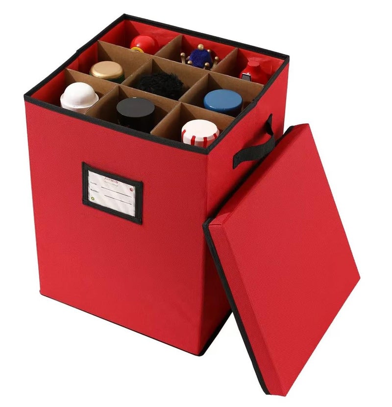 Aeranto Christmas Nutcracker Storage Box with Lid â€“ Holiday Figurine & Collectible Organizer with Adjustable Dividers, Fits 9-16" Tall Nutcrackers, Perfect for Holiday Figurines Storage - Image 3