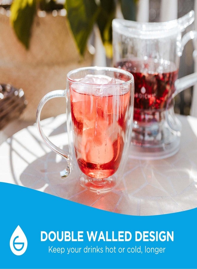 GROSCHE Cyprus 16 fl. oz Double-Wall Glass Mug | Espresso, Latte, Tea & More | Hot & Cold Beverages | Stylish & Aesthetic | Dishwasher Safe | Heatproof | Drinking Glassware - Image 2