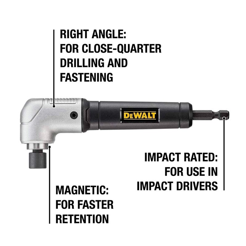 DEWALT IMPACT READY 1.5" Right Angle Attachment for Impact Driver (DWARA120) - Image 4
