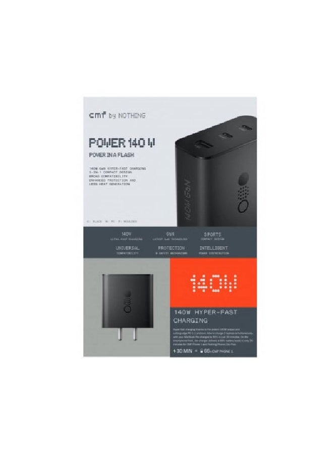 Nothing CMF By Nothing 3-in-1 Power 140w Gan Fast Charger black - Image 3