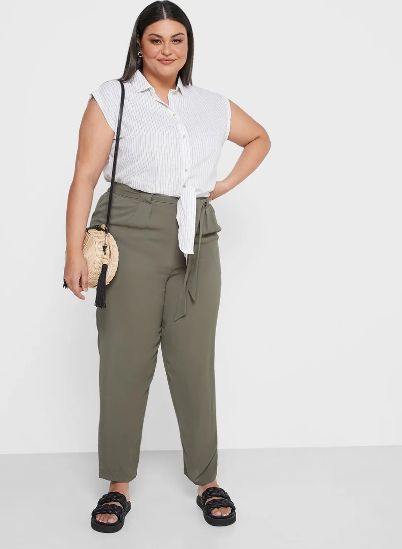 EVANS Crepe Tie Waist Posh Jogger