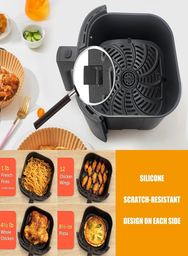 GWY Air Fryer Grill Pan for Chefman TurboTouch Easy View Air Fryer 8 QT, Food Grade Non-Stick Air fryer Accessories Replacement Tray Rack Parts Grill Crisper Plate with Rubber Bumpers, Dishwasher Safe - Image 4