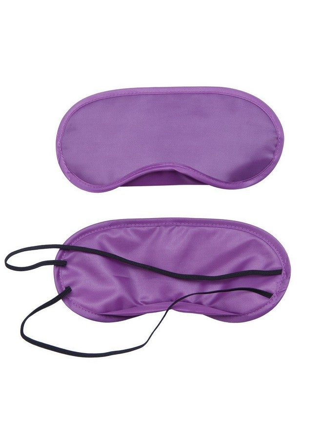 Coobbar 10Pcs Travel Rest Eye Sleeping Mask Satin Blindfold Soft Eye Shade Nap Cover Soft Eye Mask Shade Cover (Purple) - Image 2