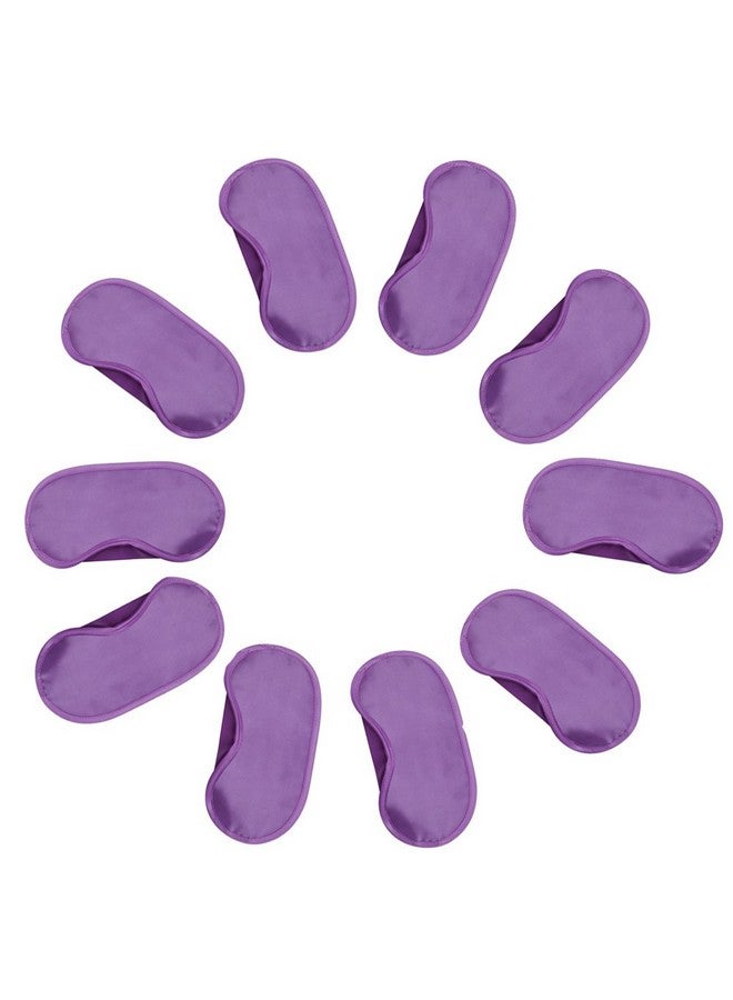 Coobbar 10Pcs Travel Rest Eye Sleeping Mask Satin Blindfold Soft Eye Shade Nap Cover Soft Eye Mask Shade Cover (Purple) - Image 1
