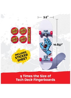 Tech Deck , Santa Cruz Handboard; Authentic Mini Skateboards, Kids Toys For Boys & Girls, Ages 6 And Up (Hands Use Only)  - Image 5