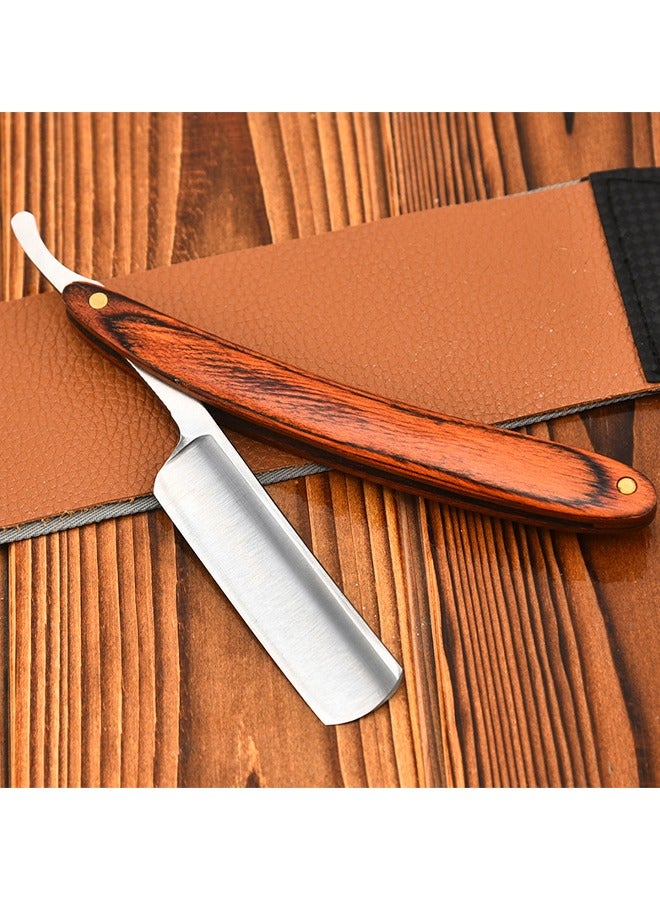 Gasin Stainless steel professional barber cut throat razor, quality men's single blade razor, beard trimmer, leather bag  - Image 2