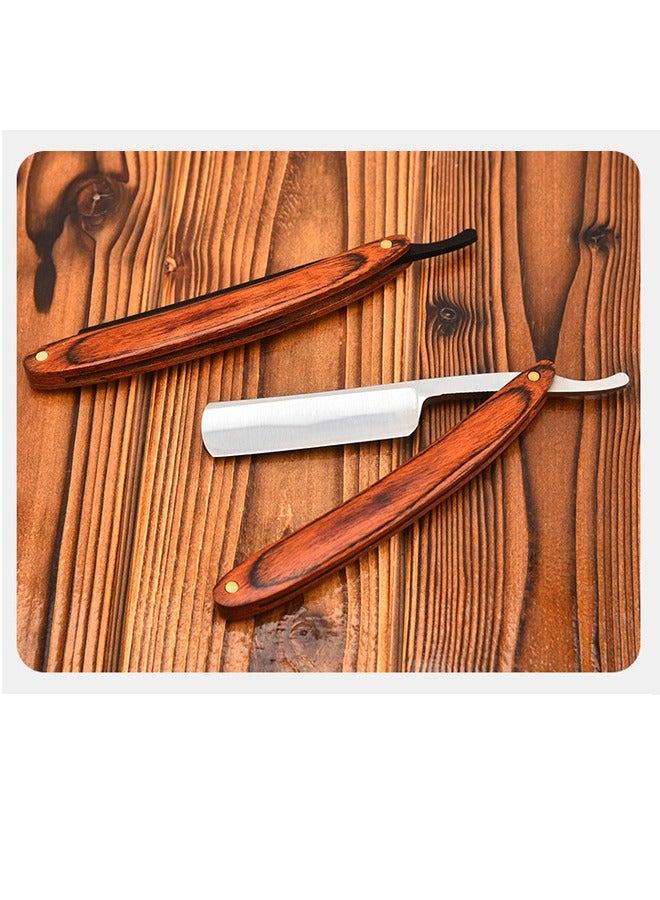 Gasin Stainless steel professional barber cut throat razor, quality men's single blade razor, beard trimmer, leather bag  - Image 3