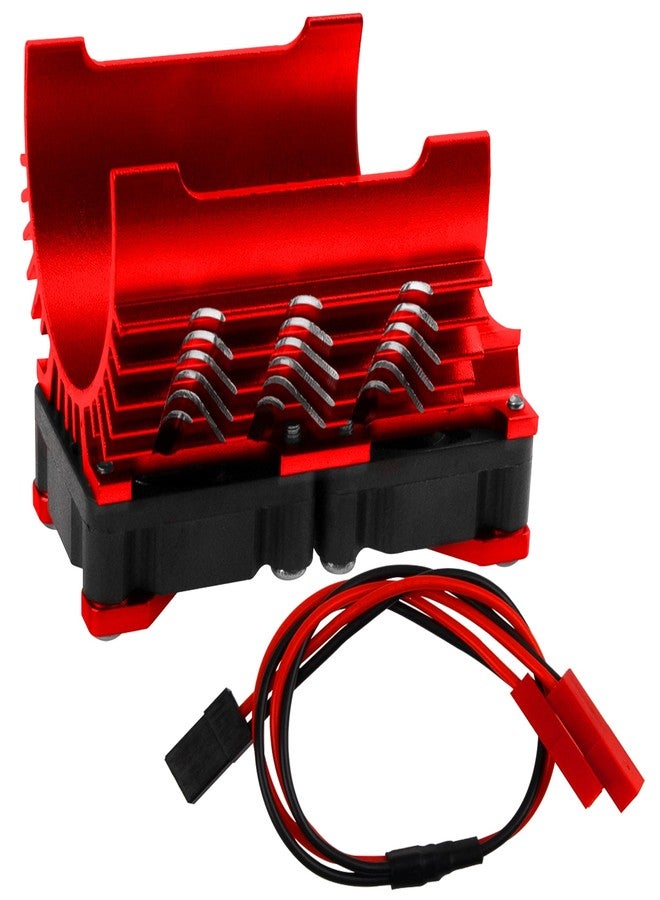 Vgoohobby Motor Heatsink Dual Cooling Fan 40-42mm Compatible with 1/7 1/8 Arrma Traxxas RC Car Fit 4068 4074 4082 4268 4274 Motors (Red) - Image 2