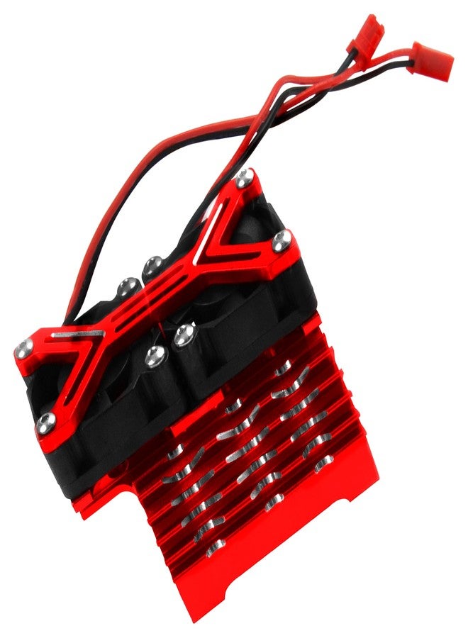 Vgoohobby Motor Heatsink Dual Cooling Fan 40-42mm Compatible with 1/7 1/8 Arrma Traxxas RC Car Fit 4068 4074 4082 4268 4274 Motors (Red) - Image 3