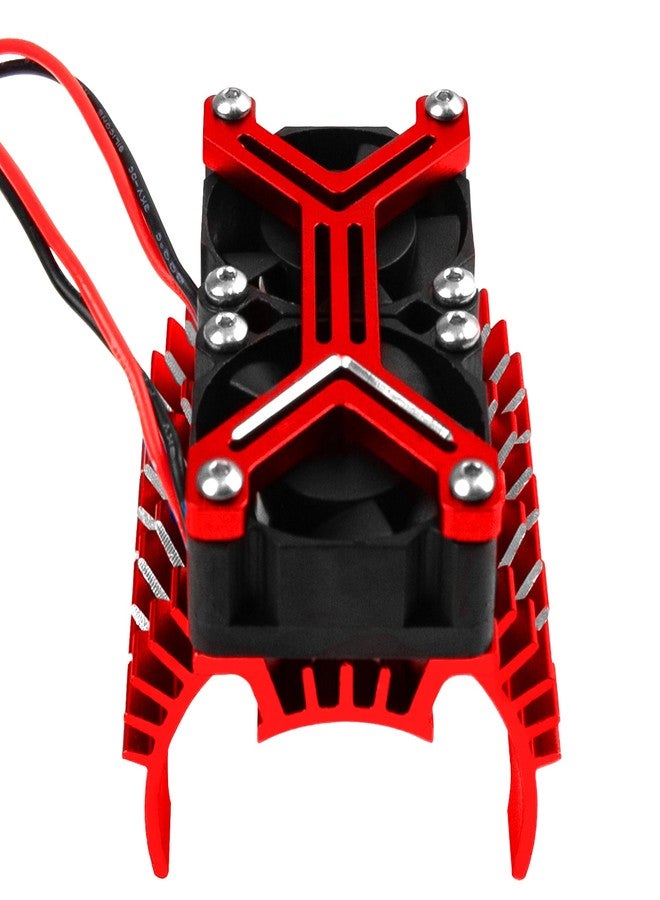 Vgoohobby Motor Heatsink Dual Cooling Fan 40-42mm Compatible with 1/7 1/8 Arrma Traxxas RC Car Fit 4068 4074 4082 4268 4274 Motors (Red) - Image 5