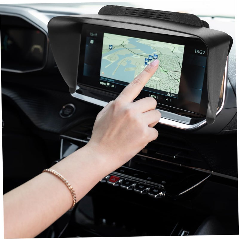 ظل عالمي لنظام تحديد المواقع العالمي (GPS) مزود بمشبك للشمس، غطاء مضاد للتوهج لأجهزة ملاحة السيارات - Image 3
