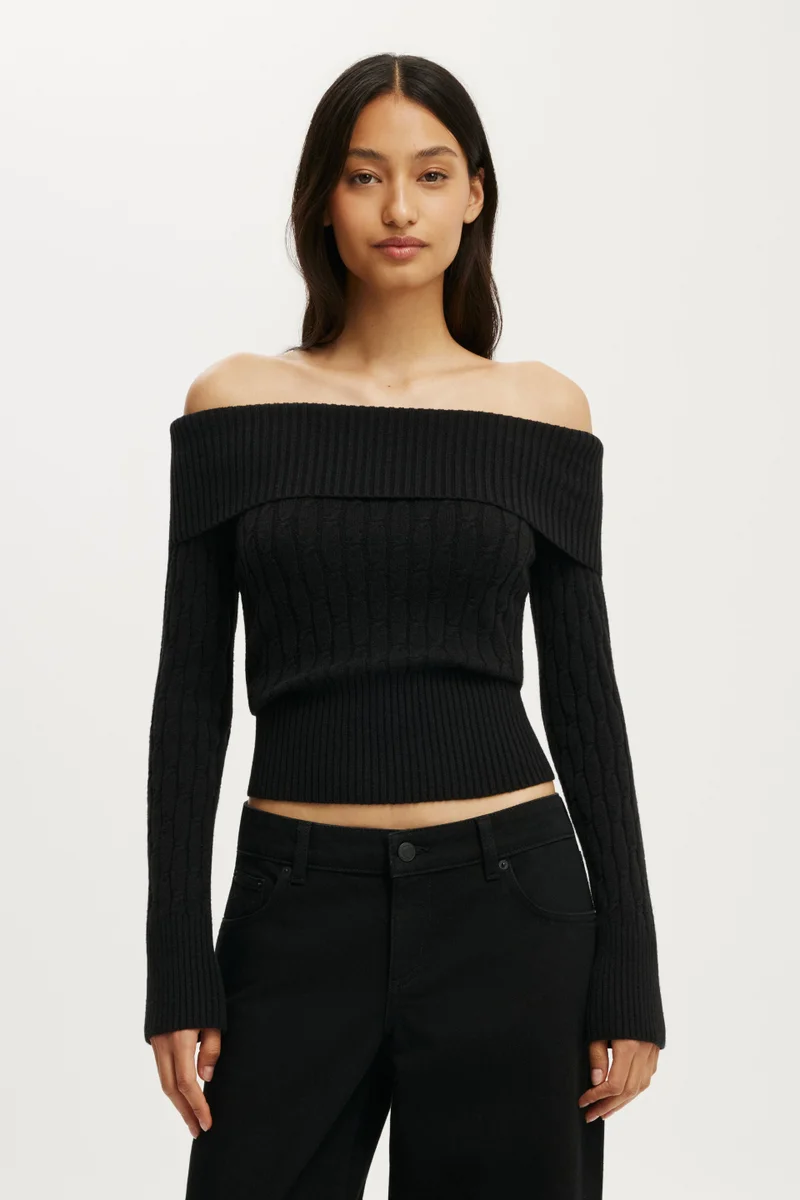 Lotus Off Shoulder Knit