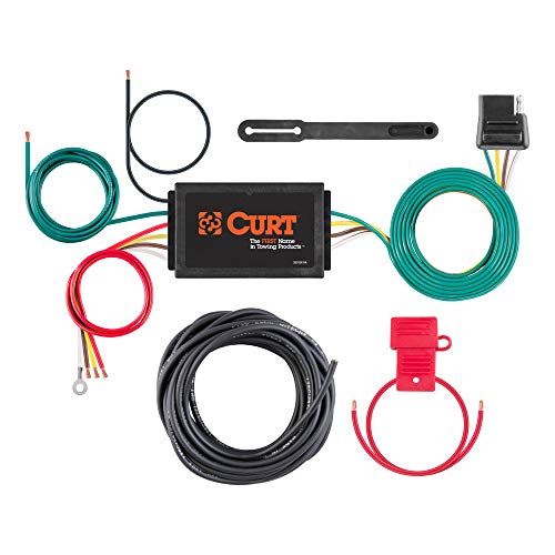 Curt مجموعة محول ضوء الذيل للجرار CURT 59190 3 إلى 2 سلك، مجموعة توصيل 4 دبابيس - Image 1
