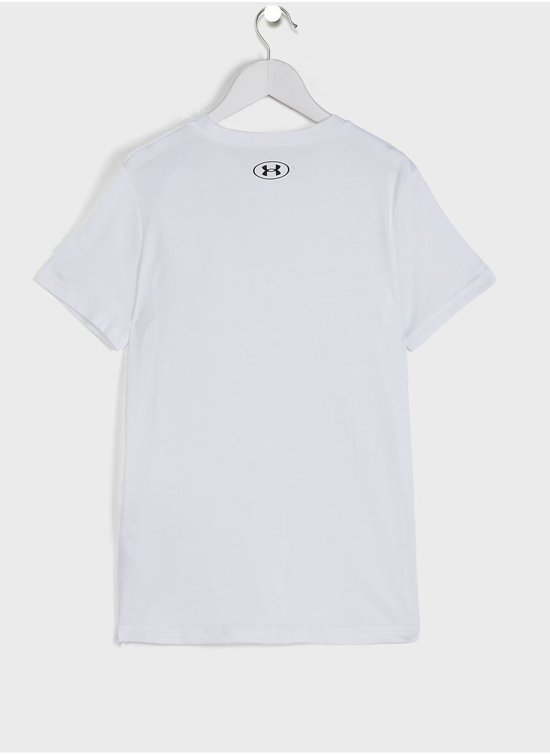 UNDER ARMOUR - Boys' Sportstyle Left Chest Logo Short Sleeve T-shirt - Image 1
