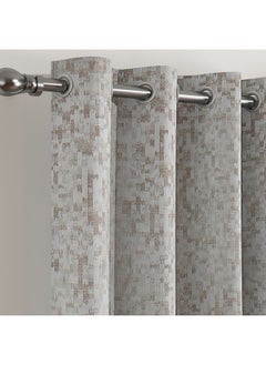 Home Box Madrid 2-Piece Jacquard Blackout Extra Long Curtain Set 140 x 300 cm  - Image 2